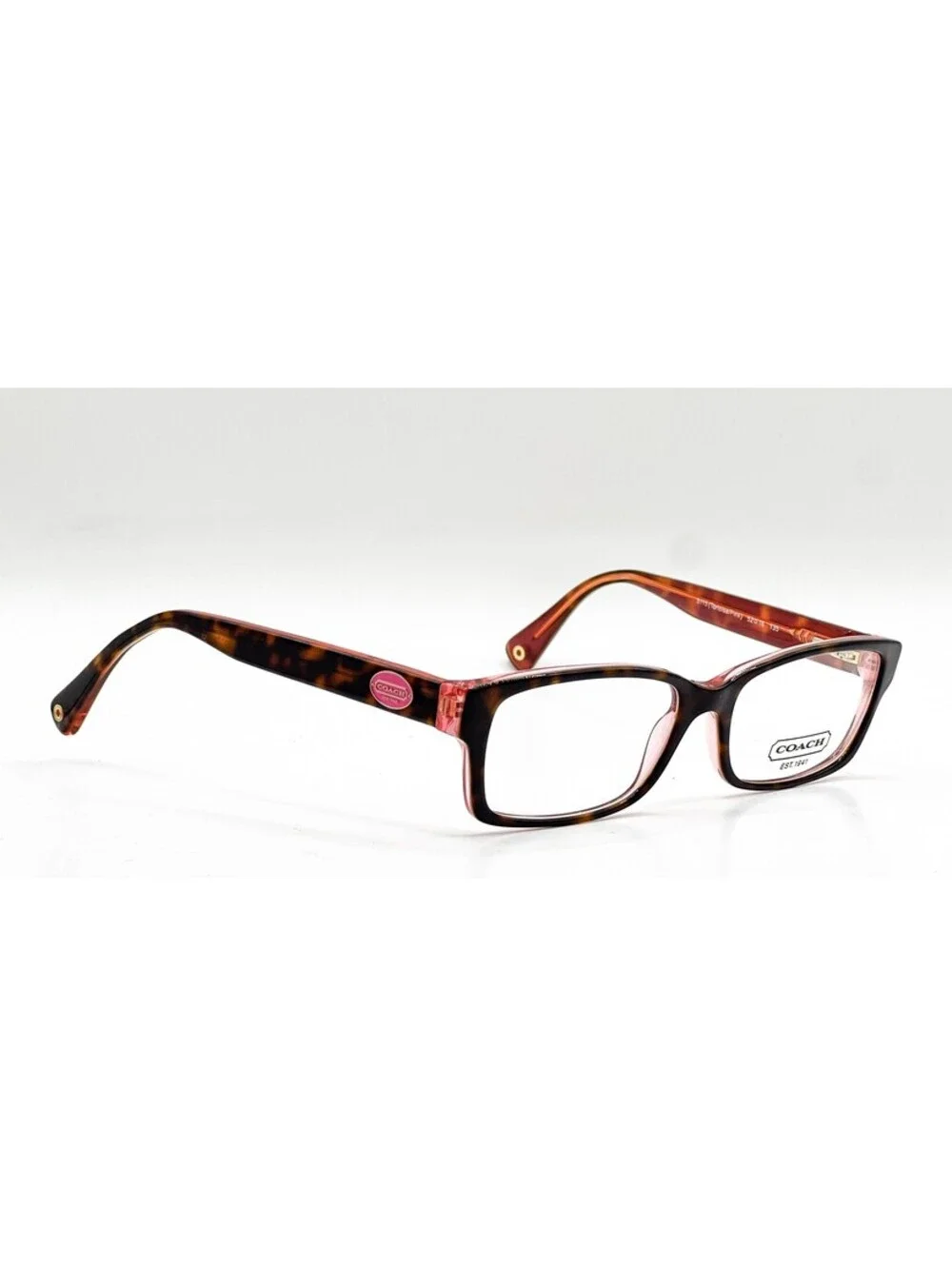 Coach HC 6040 5115 Tortoise Pink Rectangle Authentic Eyeglass Frames 52-16-135